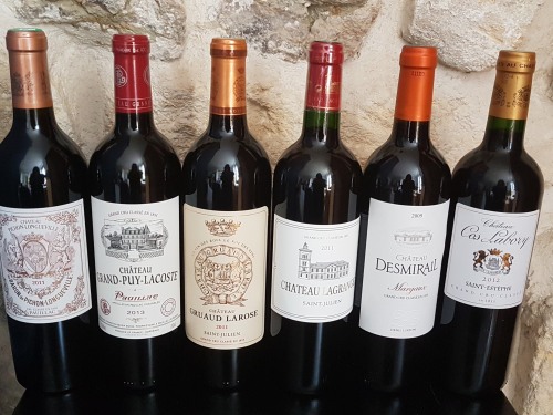 Quelques bouteilles à la carte des vins de la Table des Vignes