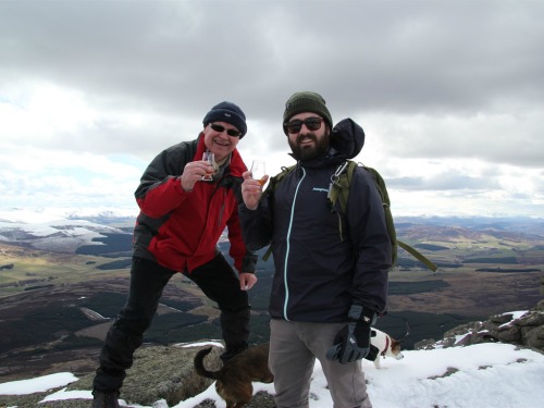 A wee dram at the top of Ben Rinnes