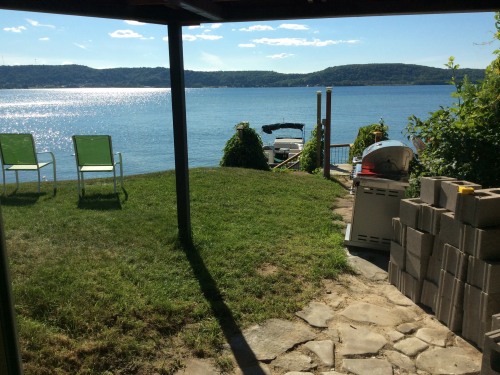 Miners Castle patio door view