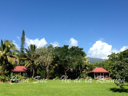 Vue extérieur des trois bungalows