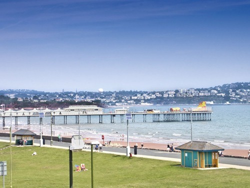 View of Paignton Pier from front of The Briars